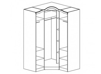 Угловой шкаф Орхидея СП-002-18 (белый)