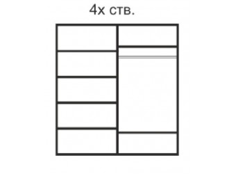 Четырехстворчатый шкаф для одежды Rimini РМШ2/4 (латте)
