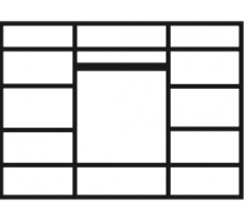 Шестистворчатый шкаф для одежды Diora ДШ2/6 (слоновая кость)