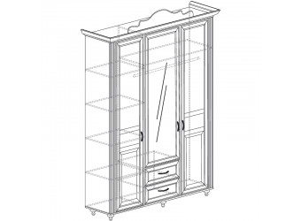 Трехдверный шкаф Алиса 563