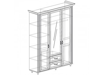 Трехдверный шкаф для одежды Ралли 863