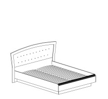 Двуспальная кровать 160х200 с подъемным механизмом Афины 368 кремовый белый